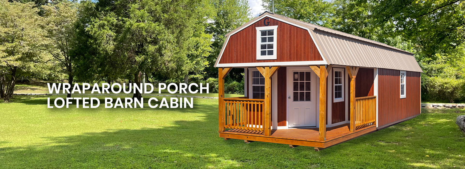 Wraparound Porch Lofted Barn Cabin